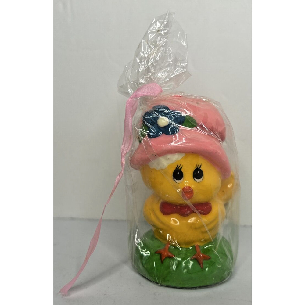 Vintage K-Mart Spring Easter Chick Candle New in Packaging 3.5" SKU H418